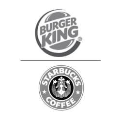 Isologo - Texto y Símbolo → Ejemplo: Starbucks, Buger king
